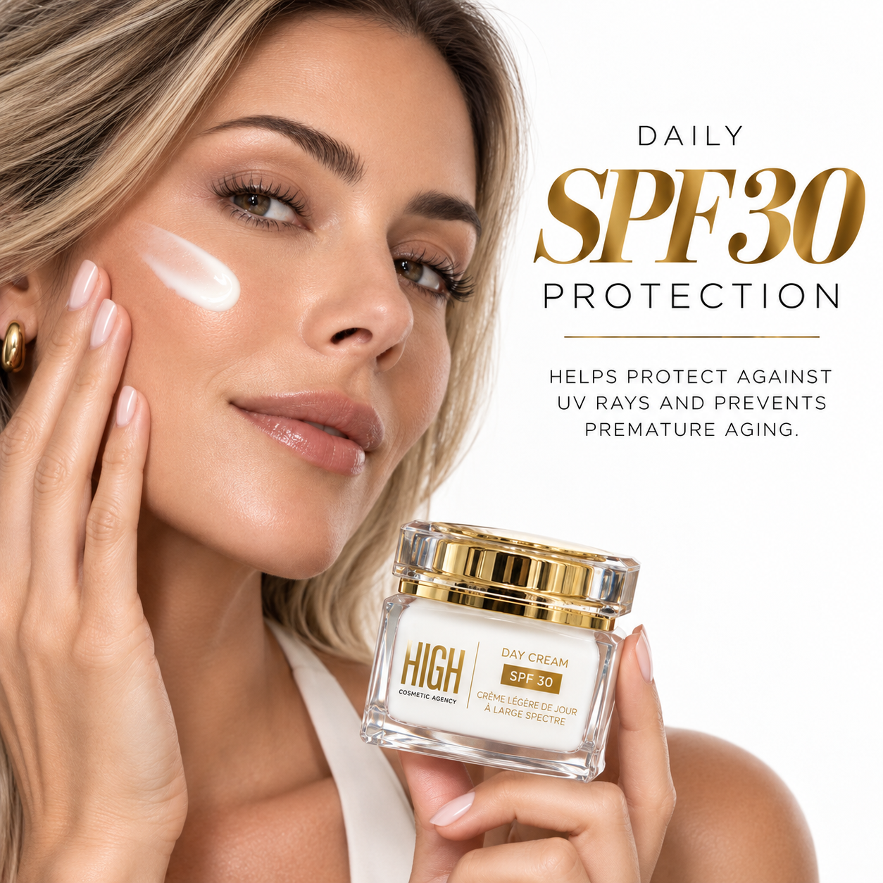 Day Cream Lightweight Hydrating Moisturizer with Antioxidants for Bright, Protected Skin – Broad-Spectrum UVA/UVB Defense, Perfect for Daily Use