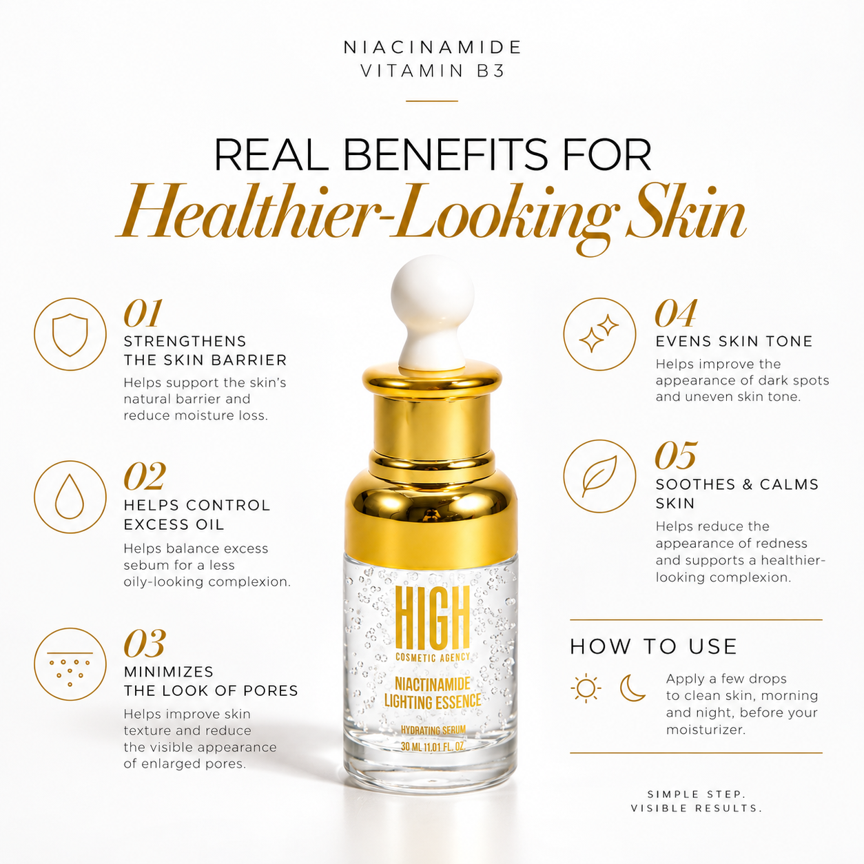 Nicotinamide B3 -Niacinamide Serum – Pore Minimizing, Brightening & Oil Control