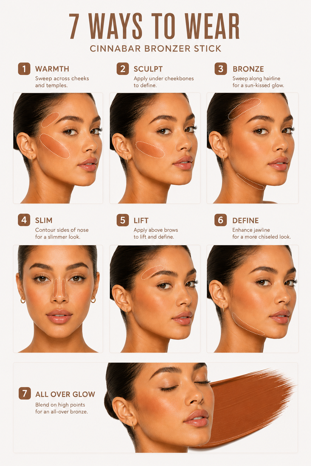 Bronzer Stick – Cinnabar | Warm Terracotta Satin Finish