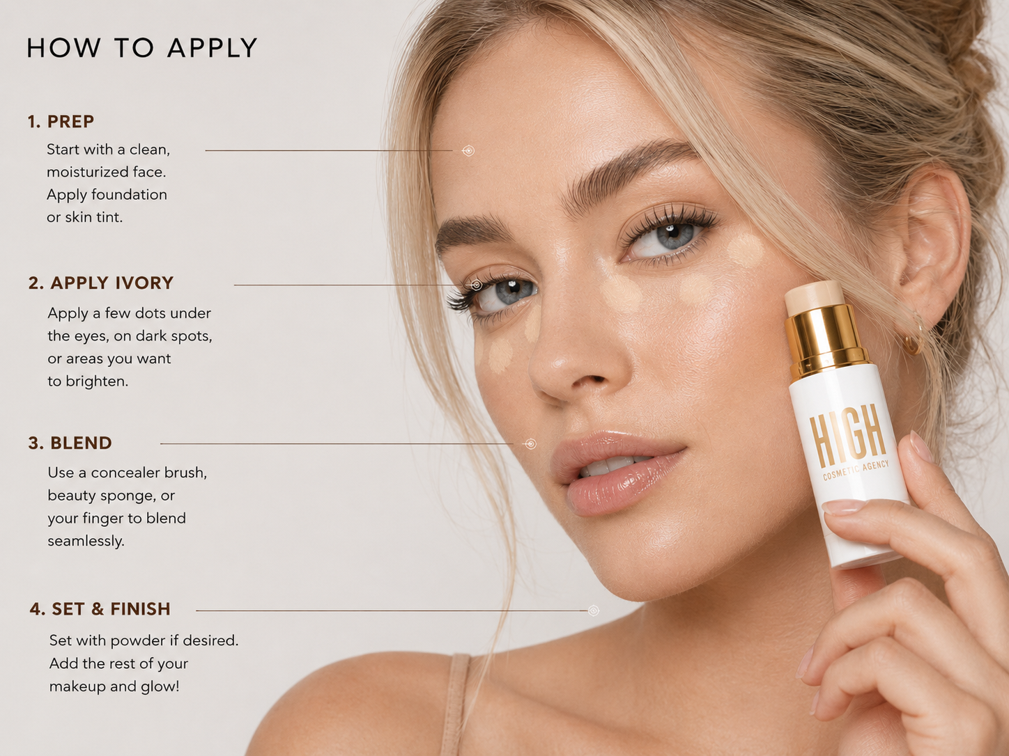 Concealer Stick – Light Ivory | Full Coverage Luminous Finish