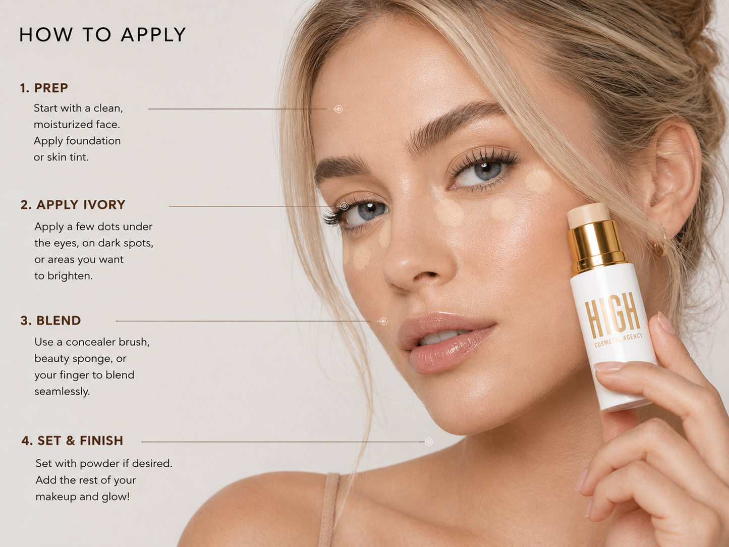 Concealer Stick – Light Ivory | Full Coverage Luminous Finish