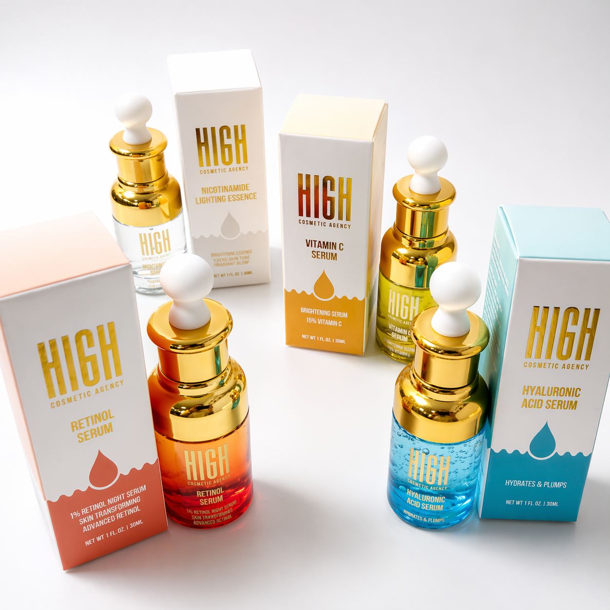 Vitamin C Serum for Face – Brightening Glow Booster with Botanical Extracts, Hydrating & Lightweight Formula, Cruelty-Free,Organic, Animal-Free Skincare, High Cosmetic Agency