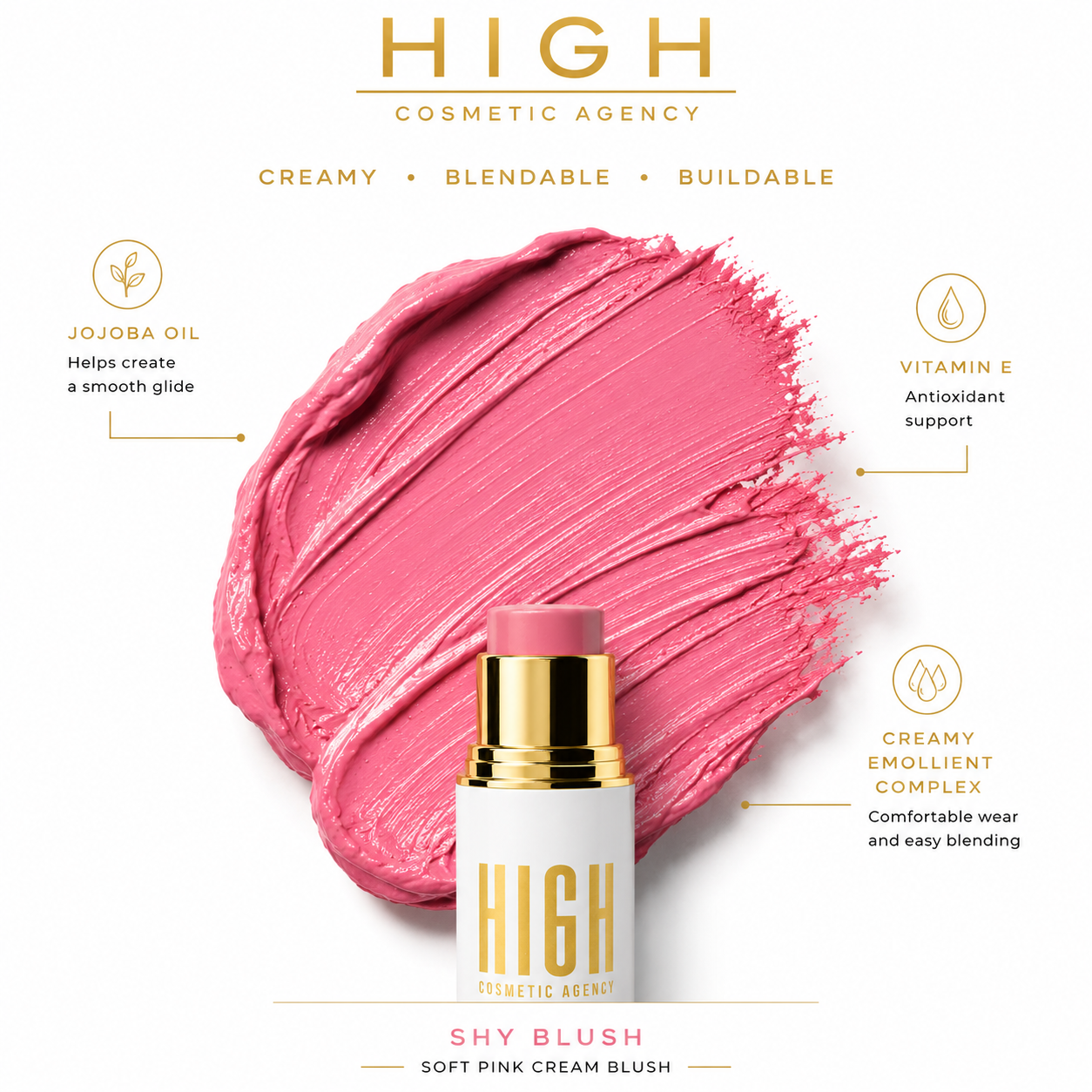 Blush Stick – Blendable Satin Finish (SHY BLUSH)