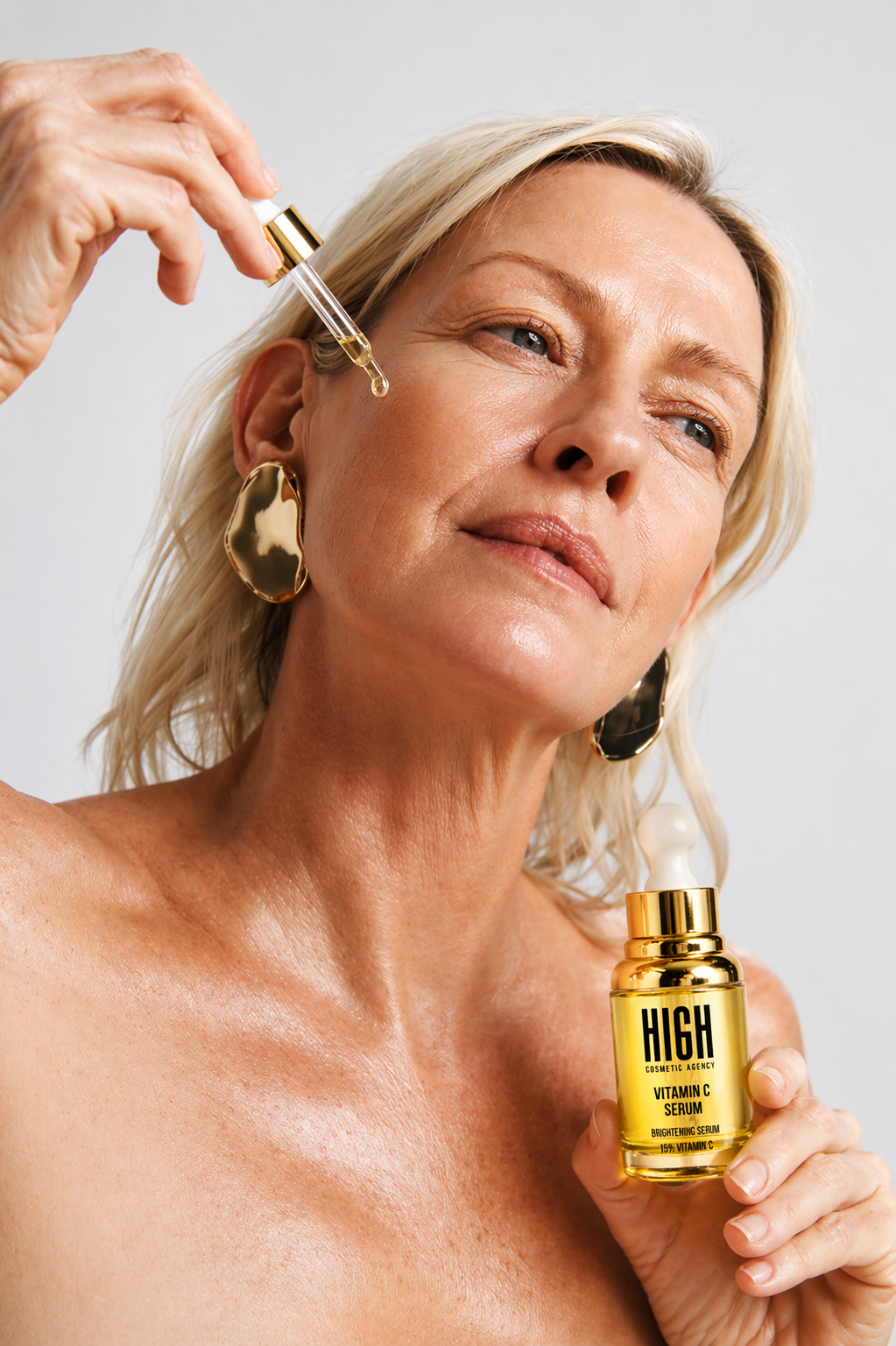 Vitamin C Serum for Face – Brightening Glow Booster with Botanical Extracts, Hydrating & Lightweight Formula, Cruelty-Free,Organic, Animal-Free Skincare, High Cosmetic Agency