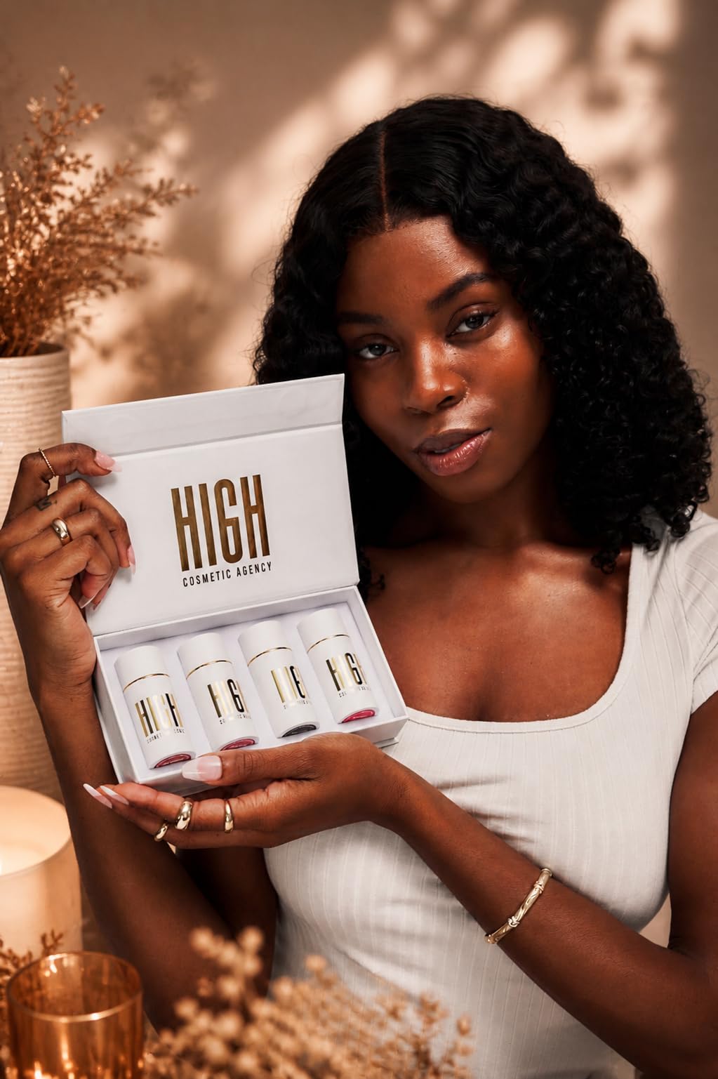Copper Contour Collection — 4-Piece Luxury Cream Stick Set | Light Bronzer, Coral Blush, Cocoa Bronzer & Gold Highlighter | Vegan & Cruelty-Free | All Skin Tones