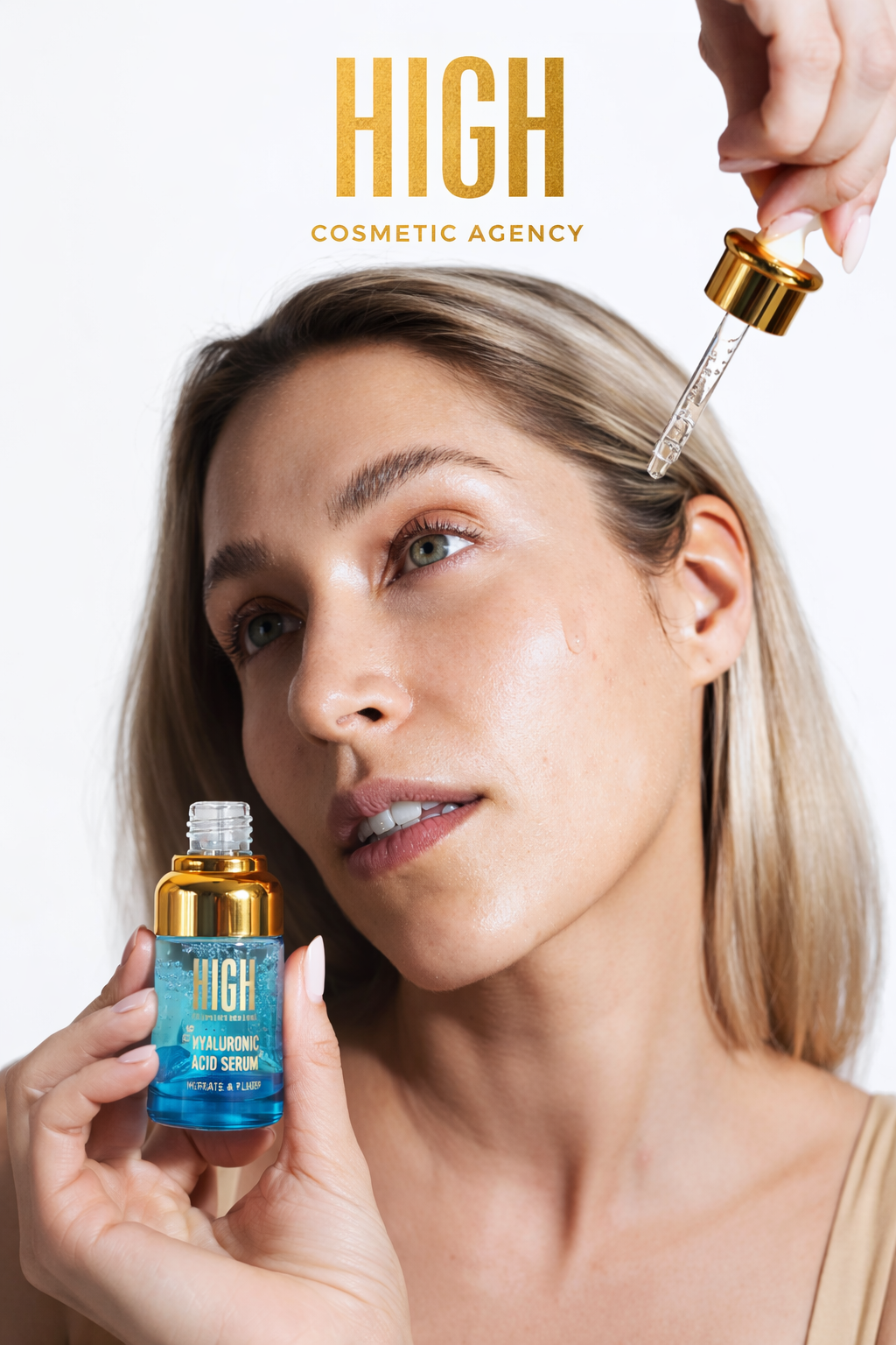 Hyaluronic Acid Serum for Face – Intense Hydration & Anti-Aging Care | Lightweight Hydrolonic Acid Face Serum – Natural Skin Care for Smooth & Radiant Skin,High Cosmetic Agency