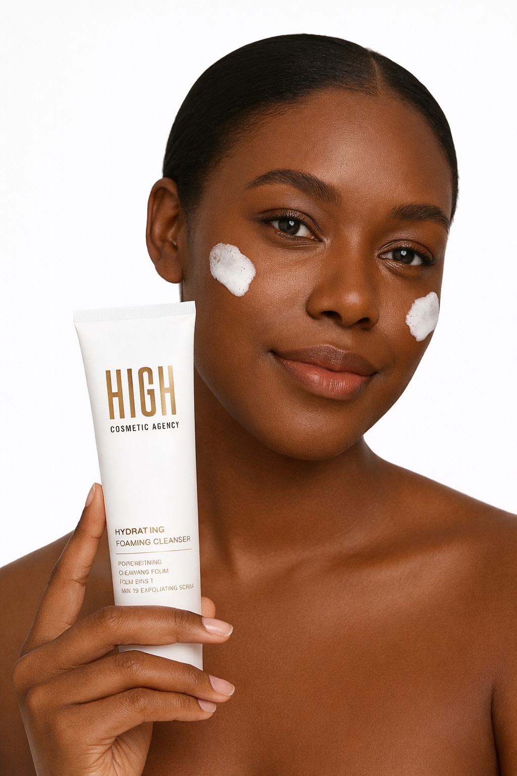 Hydrating Foaming Face Wash – Glycerin, Green Tea & Chamomile – 10% Exfoliating Scrub, Pore Refining & Non-Stripping –