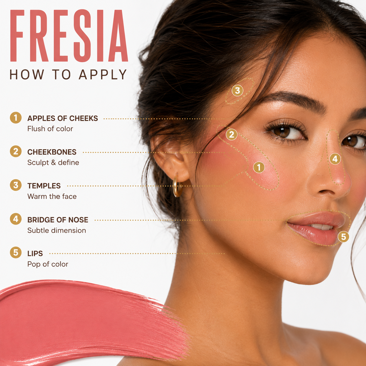 Blush Stick – Freesia | Soft Peachy Pink Satin Finish