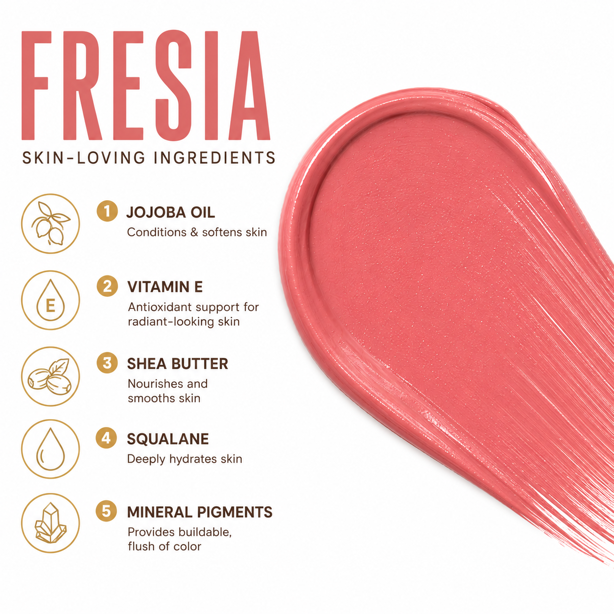Blush Stick – Freesia | Soft Peachy Pink Satin Finish