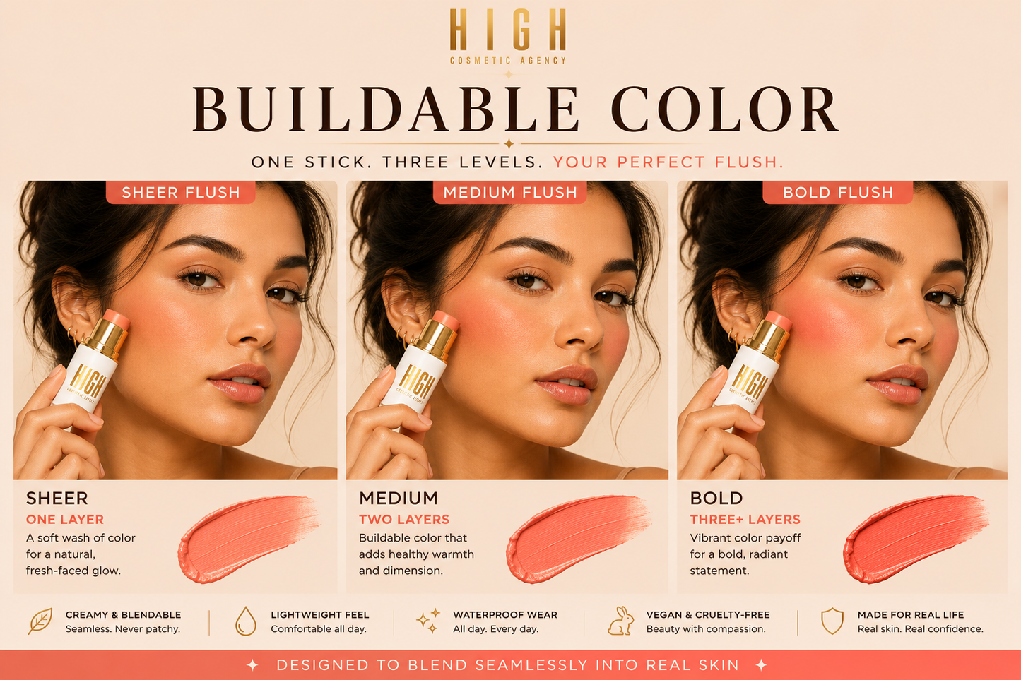 Blush Sticks – 5 Shades | Creamy Vibrant Color