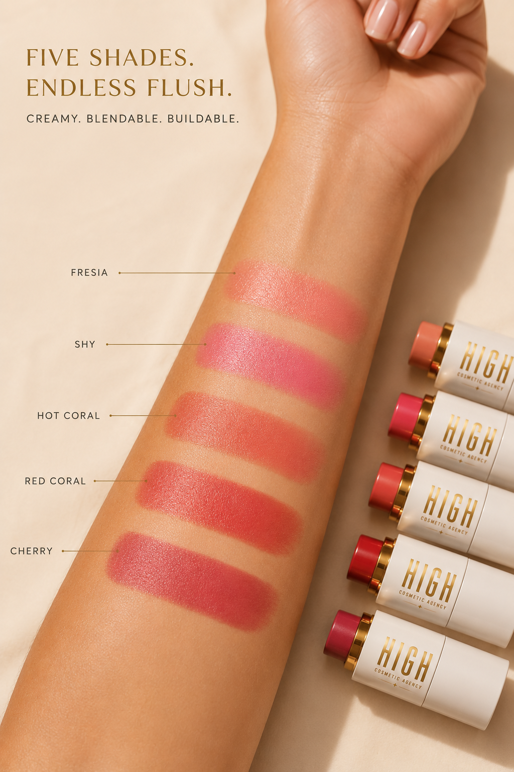 Blush Sticks – 5 Shades | Creamy Vibrant Color