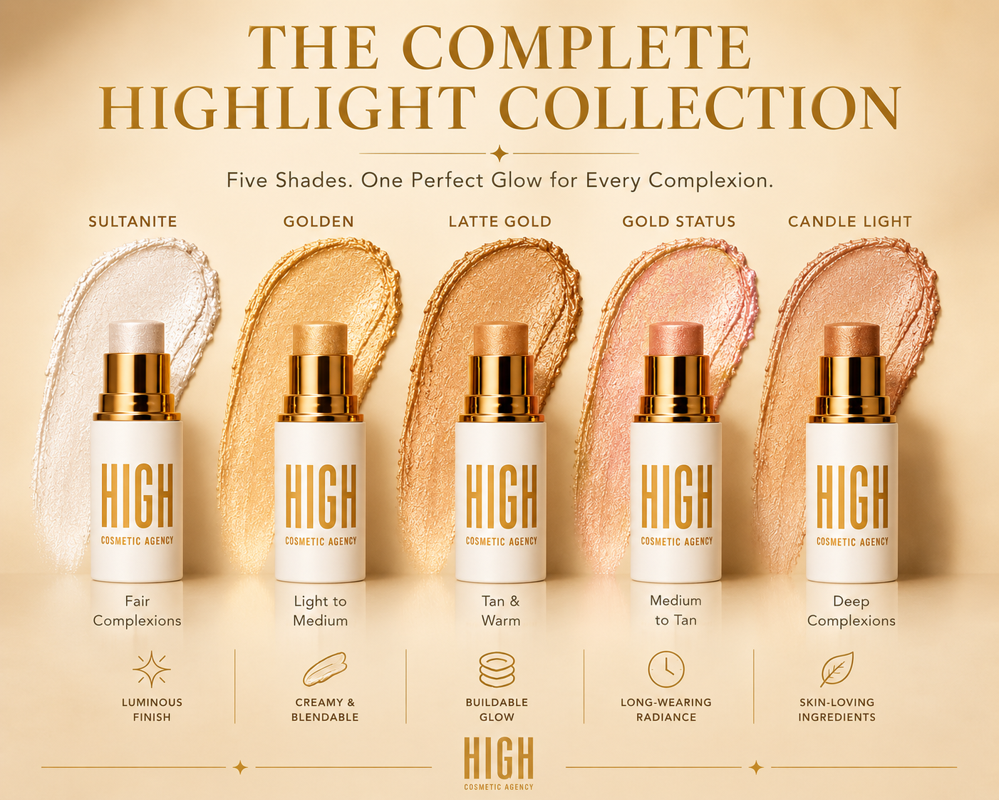 Highlighter Stick - 5 Shades