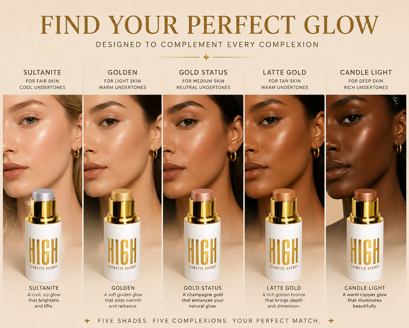 Highlighter Stick - 5 Shades