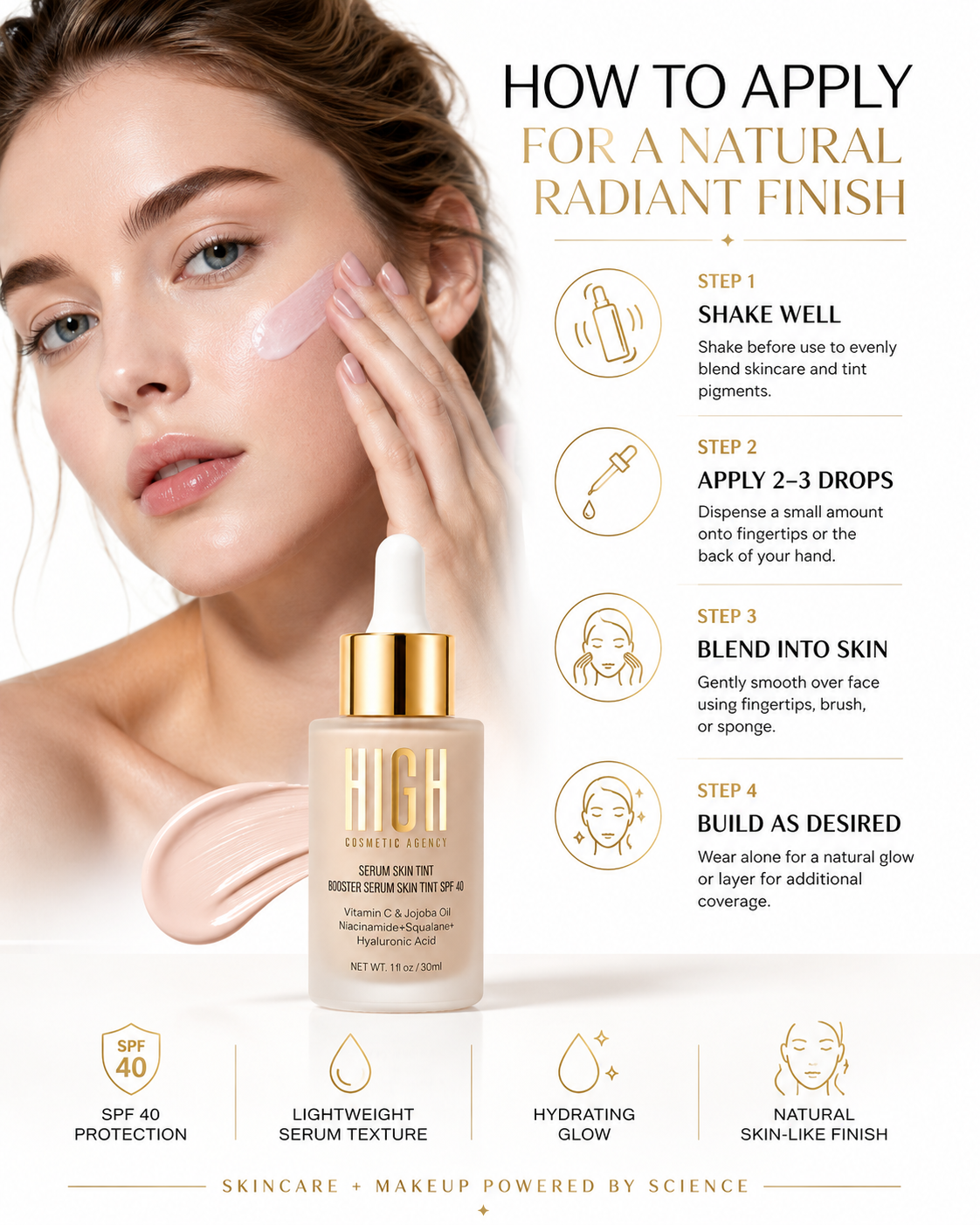 Booster Serum Skin Tint SPF 40 — Your Skin, Bare But Better