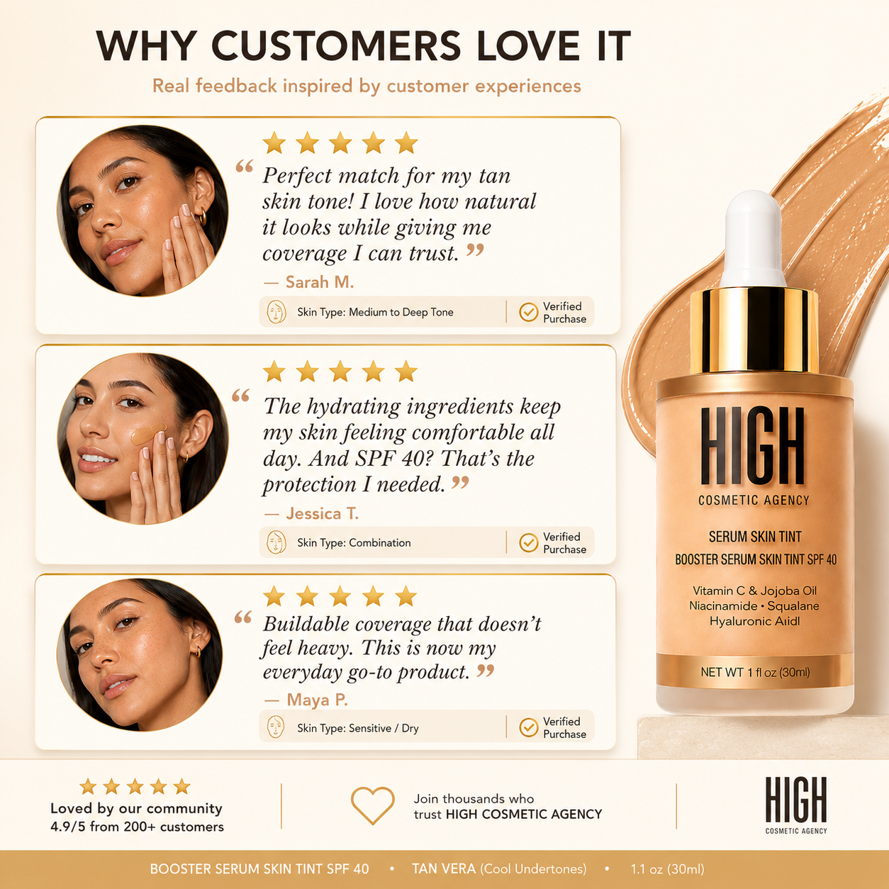 Booster Serum Skin Tint SPF 40 — Your Skin, Bare But Better